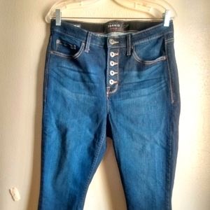Torrid sky high skinny cropped Capri denim jeans women's size 14